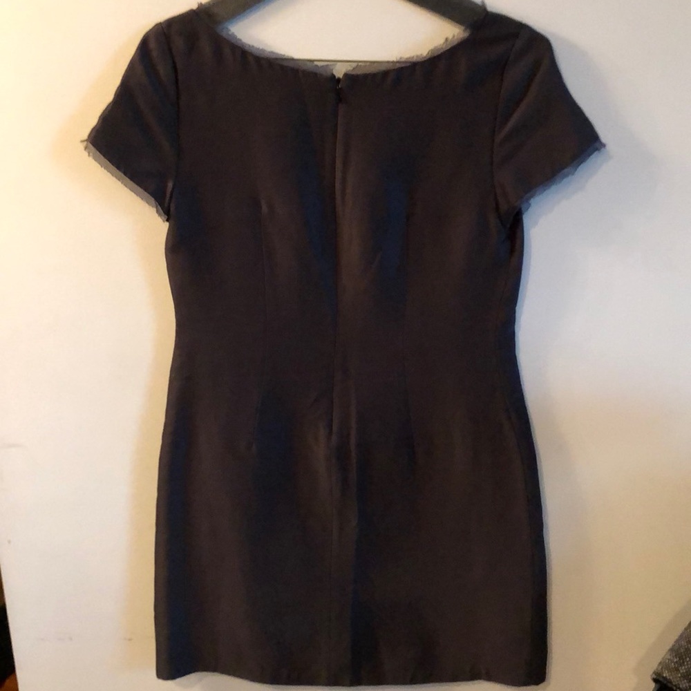 New J Crew gray silk shift dress sz 2 - Picture 5 of 7